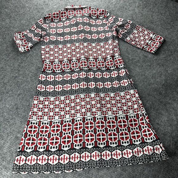 Calvin Klein Dress Womens 6 Drawstring Adjustable Waist Shirt Dress Geometric - Picture 6 of 11